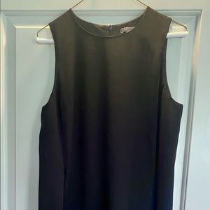 EUC Vince black sheath dress with leather zipper